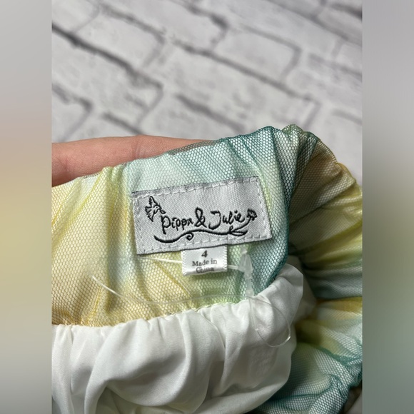 Pippa and Julie girls green tulle tutu new size 4 - Picture 5 of 5